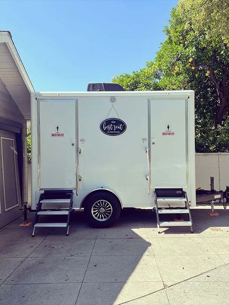 Trailer with separate entrances for men and women